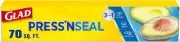 Glad Press'N Seal Plastic Food Wrap, 70 Square Foot Roll