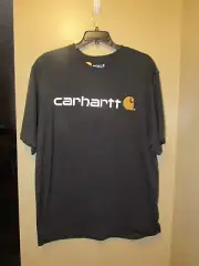 NEW MEN'S XL X-LARGE LOOSE FIT SS CARHARTT LOGO T-SHIRT (K195 BLK)