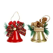 Christmas Bell Ornament Metal Christmas Tree Bell Pendant Hanging Decoration