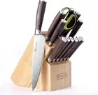 PAUDIN Kitchen Knife Set with Block, 14 Pieces Knife Sets for Kitchen with Block