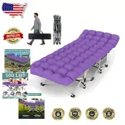 28-Inch Portable Folding Camping Cot with Mattress - Heavy Duty Sleeping Bed