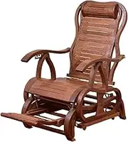 Rocking Chair, Solid Wood Recliner Chair Comfortable Lounge Chair Old Chair Relax Leisure Chair Recliner W/Wood Frame Patio Lawn & Garden