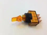 ILLUMINATED TOGGLE SWITCH ON/OFF 20 AMP 12VDC COLOR (1 PACK, AMBER)