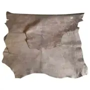 Brown Gray Soft Leather Hides Rustic Crafting Material Fabric DIY Upholstery