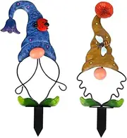 MOBUTOFU Gnome Stake Decor Yard Art Ornament Outdoor Christmas Decor Garden Stake for Boys and Girls Sturdy Ground Insertion