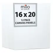 milo Canvas Panel Boards for Painting | 16x20 inches | 12 Pack