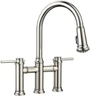 Blanco 442504 Empressa 1.5 GPM Widespread Bridge Pull Down - Nickel