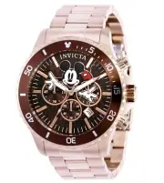 Invicta Disney Mickey Men's 48mm Limited Ed Brown Dial Chronograph Watch 39178