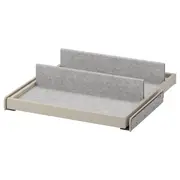 KOMPLEMENT pull-out tray with shoe insert, grey-beige/light grey, 50x58 cm