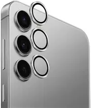 Galaxy S25+ Aluminium Camera Lens Protector - Silver Ultra-Slim Fit - HD Clarity - Scratch-Resistant - Anti-Fingerprint - Bubble-Free Installation [UNIQ-GS25P-LENSSIL]