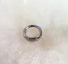 Titanium Thick Silver Clicker for Septum, Daith, Conch. 16G. 8mm or 10mm.