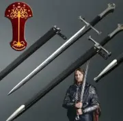 Anduril Narsil Sword Lord Of The Rings Lotr Raplica Stainless Steel W/ Scabbard