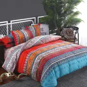 Dreamfields King Single Mandala Stripe Design Soft Quilt Doona Duvet Cover Set