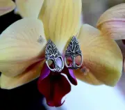1) Sterling silver tree studs earrings-Tree of life earrings-Nature lovers gift