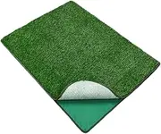 Perfk Pet Lawn Mat Pet Training Dog Grass Accessories Portable Artificial Grass Dog Pee Pad for Patio Yard Kitten Small Medium Dogs, 93x71cm