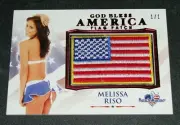 2017 Benchwarmer MELISSA RISO America the Beautiful GOD Bless Flag #1/1 PLAYBOY