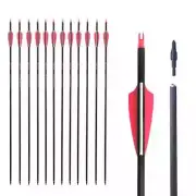 Archery Pure Carbon Arrow 28/30/31 Inch ID6.2mm Compound Bow Accessories