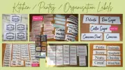 Custom Kitchen Pantry Labels ADHESIVE VINYL Personalised Name Text Sticker Decal