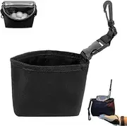 Golf Club and Golfs Ball Cleaning Bag with Waterproof Liner,Club Cleaner for Golf Bag ， Detachable Clip, Dry Exterior Design, Machine Washable and Portable,1PCS