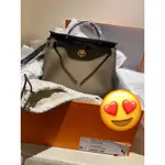 台灣現貨 HERMèS HERBAG 31 色號TOUNDRA 金釦 台灣購證正本 新款背袋可拿掉變手拿 1包2用