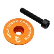 Wolf Tooth Ultralight Stem Cap and Bolt - Aluminum, 1 1/8 Top Only, Orange