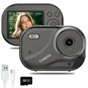 Digital Camera for Teens,48MP Autofocus Point Shoot Anti-Shake Camera with 16X Zoom 4K UHD Video Camera 32GB Card Portable Compact Vlogging Camera-Black