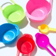 Plastic Measuring Spoon Cup Set 6 PCS Multi-Color Durable Kitchen Tools Baking