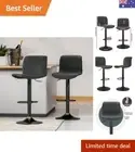 2X Bar Stools Kitchen Swivel Bar Stool Gas Lift Chairs Barstools Black