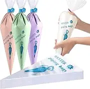 Acooruiteng Large Piping Bags 12 Inch Piping Bag Tear-Proof Icing Bags 100 Pcs Icing Bag Pastry Bag Cake Piping Bags Icing Piping Bag for Cake Cupcake Dessert Cookies Decoration(Clear)