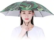 Umbrella Hat - Folding Umbrella Hat for Adults and Kids - UV Protection Sun Rain Umbrella Hat Elastic Outdoor Headwear for Fishing, Golf, Hiking Dobooo