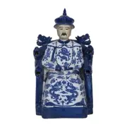 Blue And White Emperor On Throne