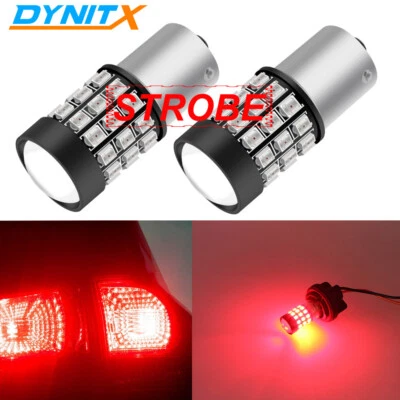 DYNITX Lighting LED 1156 Strobe Blinking Flash Brake Light Bulb Safety Warning (for: Porsche)