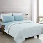 Bayview Blue 7 Pcs Bed-In-A-Bag Comforter Set with Sheet Set by Ardor