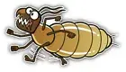 Cartoon Termite Running Car Bumper Sticker Decal