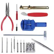 New 16pcs Watch Repair Kit Link Remover Back Case opener Screwdriver Spring Bar