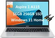Acer Aspire 1 A115-32-C96U Slim Laptop 15.6"Intel Celeron N4500,16GB RAM, 256GB
