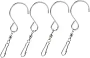 MERRYHAPY 4pcs Stainless Steel Bird Feeder Hooks Swivel s Hooks for Hanging Feeders Baskets Garden Outdoor Convenient Swivel Feature