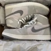 Men's NIKE AIR JORDAN 1 ZM AIR CMFT 2 High Top Shoe White/ Grey Sz 11.5 Lot New