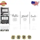 Framed Inspirational Hustle Wall Art Set - 3 High-Quality Canvas Prints, 20x30in