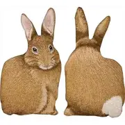 Manual Woodworkers and Weavers TSHARE Hare Raising Tapestry Pillow Vivid Colo...