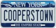 Cooperstown Baseball Hall of Fame New York Metal License Plate