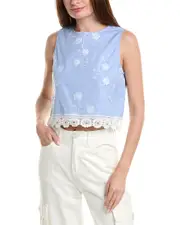 Rachel Parcell Lace Trim Tank