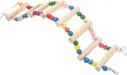 HYTROVE Colorful Parakeet Training Ladder Step Pet Bird Climbing for Parakeets Budgies Cockatiels Bird Accessories for Enrichment and Exercise