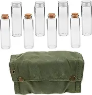 Toddmomy 2 Pack Outdoor Spice Bottles Camping Condiment Containers Portable BBQ Seasoning Kit with Storage Bag for Travel Picnics