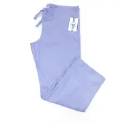 Fundamentals Unisex Drawstring Waist Pocket Scrub Pants Light Blue Size M