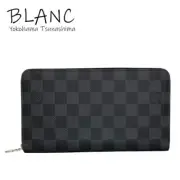 Louis Vuitton Zippy Organizer Nm Graphite Round Zipper Long Wallet N60111 Black