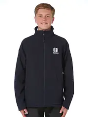 Navy Soft shell jacket With Logo
