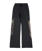 Balenciaga Logo Printed Elasticated-Waist Pants XS,M washed black