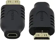 JSER Type D Micro HDMI Socket Female to Type-C Mini HDMI 1.4 Male Convertor Adapter