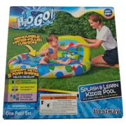 H20 GO Splash & Learn Kiddie Pool, 47" x 46" x 18", Match Shapes, Inflatable NEW
